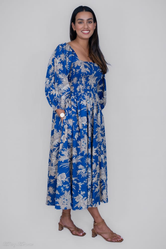 Eliza Embroidered Midi Dress