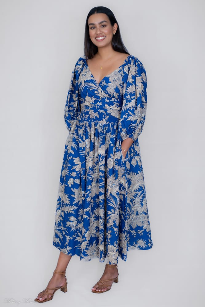 Eliza Reversible Midi Dress | Blue Fusion Creations