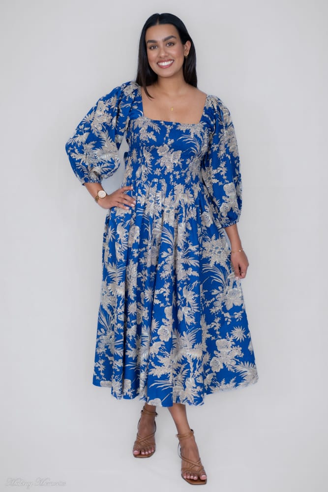Blue Eliza Reversible Midi Dress | Multi-Wear Style | Fusion Fusion Creations Blue Eliza Reversible Midi Dress | Multi-Wear Style | Fusion Fusion Creations