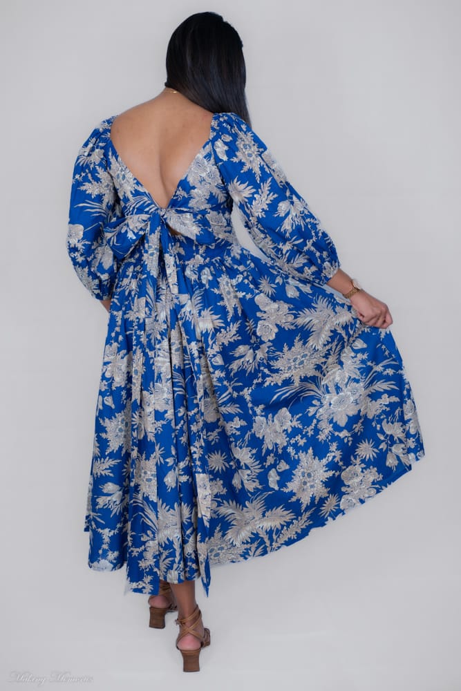 Eliza Reversible Midi Dress | Blue Fusion Creations