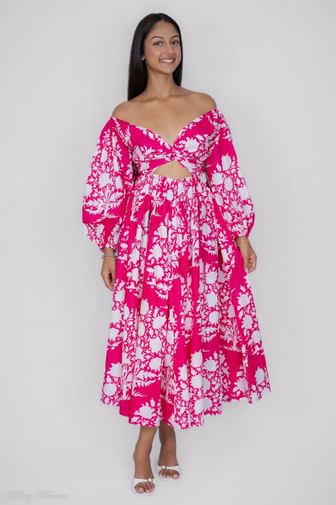 pink embroidery eliza midi dress Pink Eliza Reversible Midi Dress | 5+ Ways to Wear