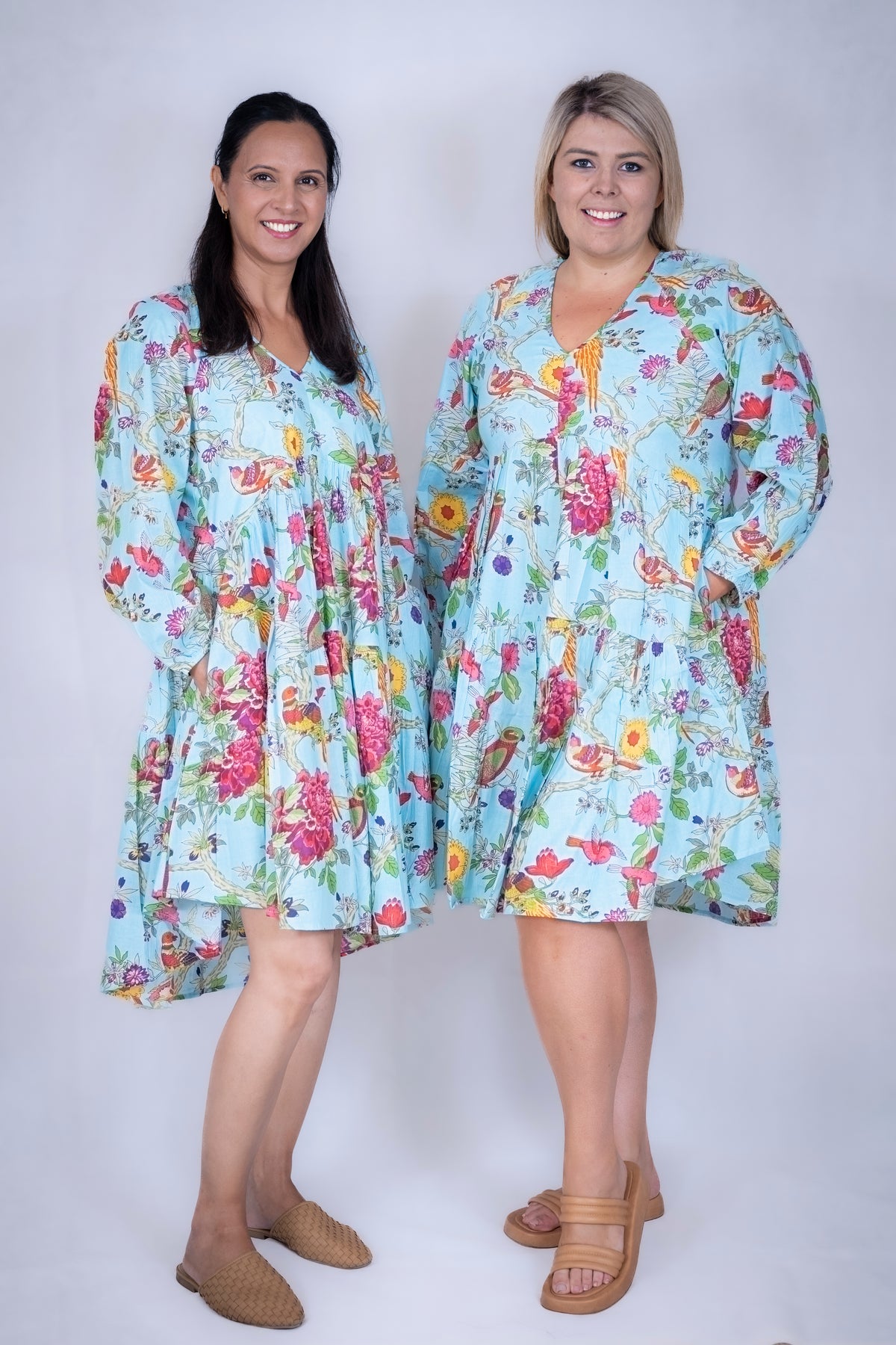 blue colourful dress Fusion Creations